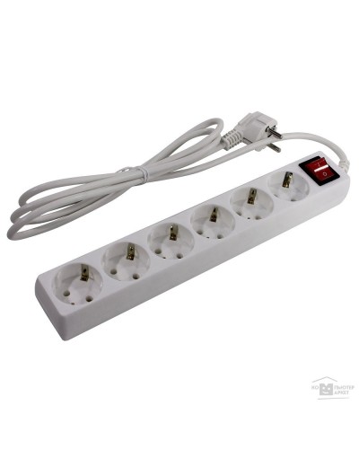 SP6W-250. Сетевой фильтр 6 розеток, 5м, белый. 5bites в Майкопе
