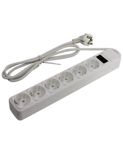 SP6W-130. Сетевой фильтр 6 розеток, 3м, белый. 5bites в Майкопе