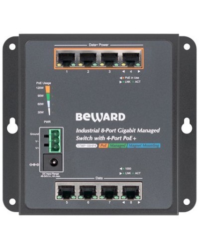 STWP-08HP4. Коммутатор 8-портовый. Beward в Майкопе