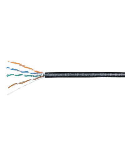 UTP-4P-Cat.5e-SOLID-OUT-LSZH-UV-100 (7172c-5). Кабель «витая пара» (LAN) для структурированных систем связи. CABEUS в Майкопе