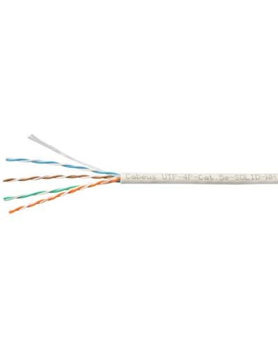 UTP-4P-Cat.5e-SOLID-WH-100 (7471c-5). Кабель «витая пара» (LAN) для структурированных систем связи. CABEUS в Майкопе