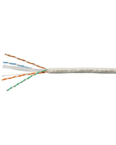 UTP-4P-Cat.6-SOLID-LSZH-GY (11108c). Кабель «витая пара» (LAN) для структурированных систем связи. CABEUS в Майкопе