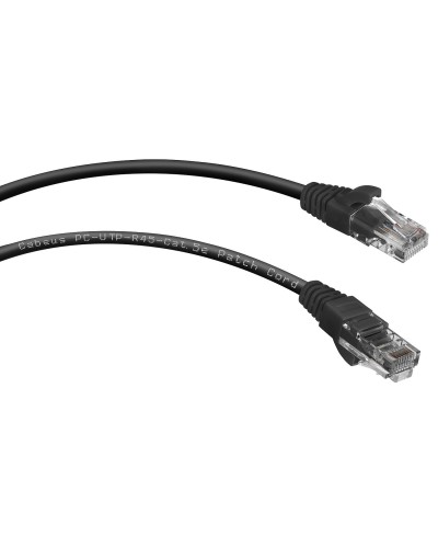 PC-UTP-RJ45-Cat.5e-0.3m-BK (7658c), чёрный. Патч-корд медный. CABEUS в Майкопе