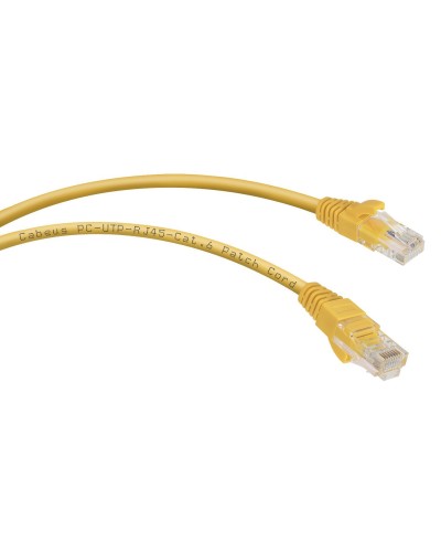 PC-UTP-RJ45-Cat.6-0.3m-YL (8703c), желтый. Патч-корд медный. CABEUS в Майкопе