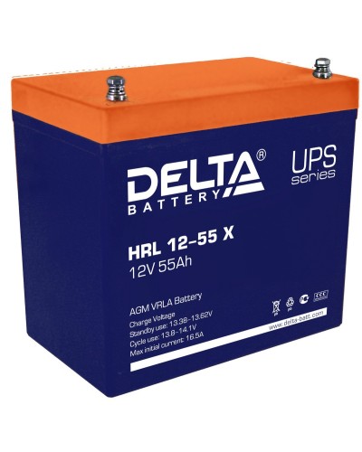 Delta HRL 12-55 X. Аккумулятор герметичный свинцово-кислотный. Delta в Майкопе