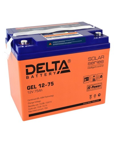 Delta GEL 12-75. Аккумулятор герметичный свинцово-кислотный. Delta в Майкопе