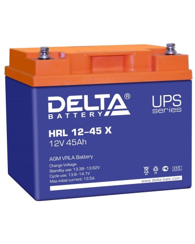Delta HRL 12-45 X. Аккумулятор герметичный свинцово-кислотный. Delta в Майкопе