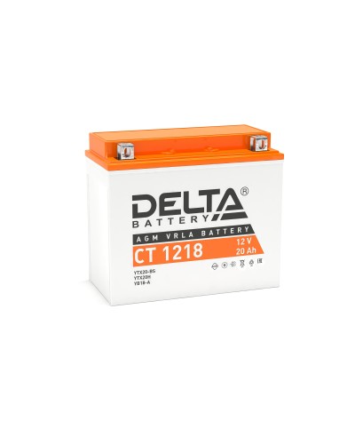 Delta CT 1218. Аккумулятор герметичный свинцово-кислотный стартерный. Delta в Майкопе