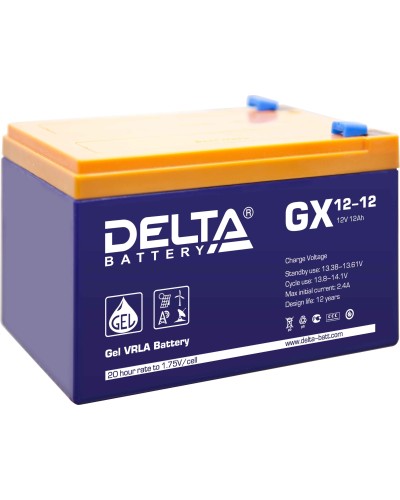 Delta GX 12-12. Аккумулятор герметичный свинцово-кислотный. Delta в Майкопе