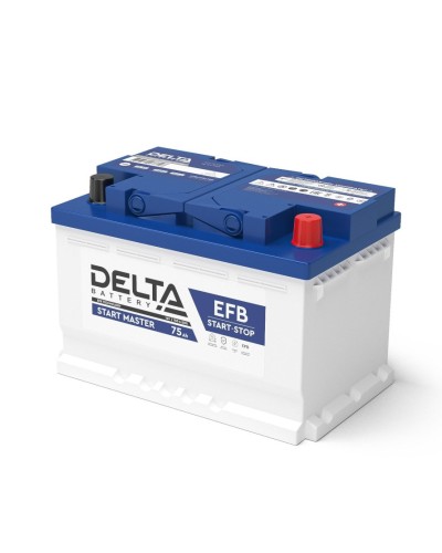 Delta START MASTER EFB 1275 (75 Ah). Аккумулятор автомобильный герметичный свинцово-кислотный. Delta в Майкопе