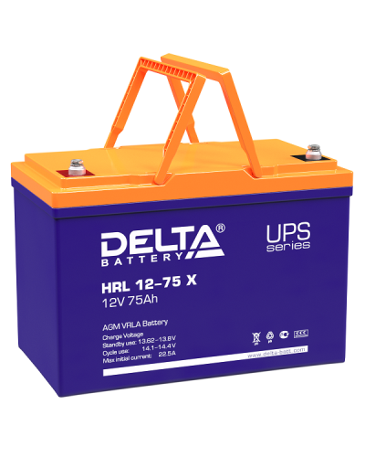 Delta HRL 12-75 X. Аккумулятор герметичный свинцово-кислотный. Delta в Майкопе