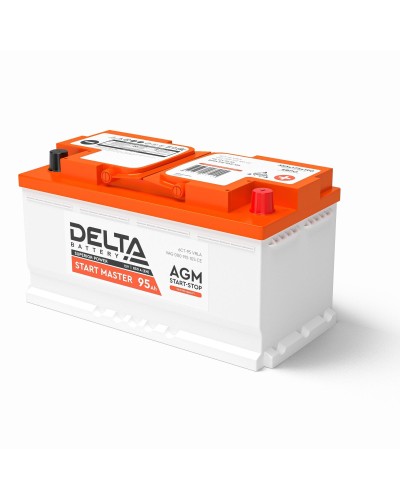 Delta START MASTER AGM 1295 (95 Ah). Аккумулятор автомобильный герметичный свинцово-кислотный. Delta в Майкопе