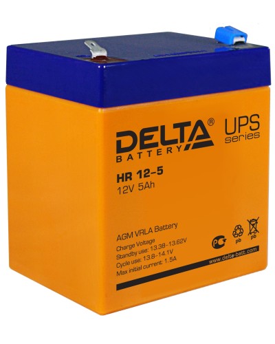 Delta HR 12-5. Аккумулятор герметичный свинцово-кислотный. Delta в Майкопе