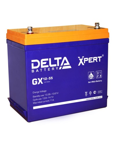 Delta GX 12-55. Аккумулятор герметичный свинцово-кислотный. Delta в Майкопе
