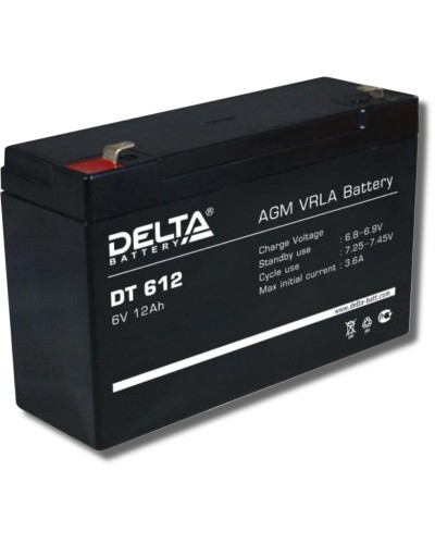 Delta DT 612. Аккумулятор герметичный свинцово-кислотный. Delta в Майкопе