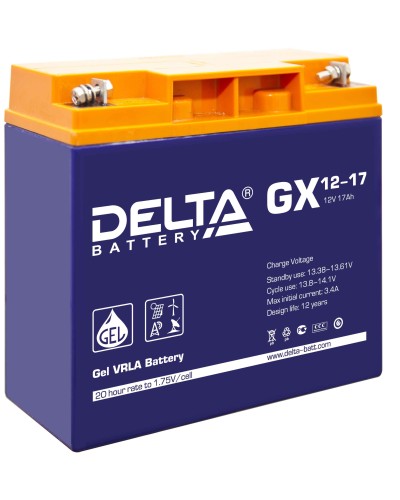 Delta GX 12-17. Аккумулятор герметичный свинцово-кислотный. Delta в Майкопе