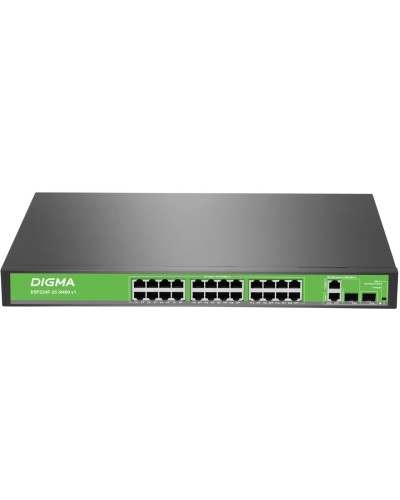 DSP224F-2C-R400 DSP224F-2C-R400 V1 (L2) 24х100Мбит/с 2хКомбо(1000BASE-T/SFP) 24PoE 24PoE+ 400W. Коммутатор с питанием по PoE. Digma в Майкопе