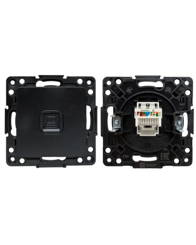 Стокгольм Механизм Розетки RJ-45 1-местной (EZK01-035-10). Механизм Розетки RJ-45 1-местной. EKF в Майкопе
