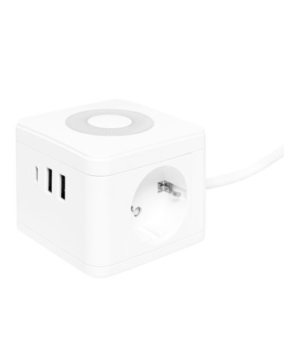 Удлинитель Куб 2 гнезда 2USB 2,4А+Type C + Ночник 1,3 метра 1мм2. Удлинитель Куб. EKF в Майкопе