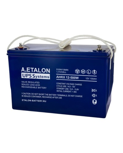 A.ETALON AHRX 12-500W (100). Аккумулятор герметичный свинцово-кислотный. ETALON в Майкопе