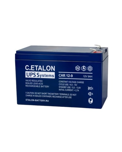 C.ETALON CHR 12-9. Аккумулятор герметичный свинцово-кислотный. ETALON в Майкопе