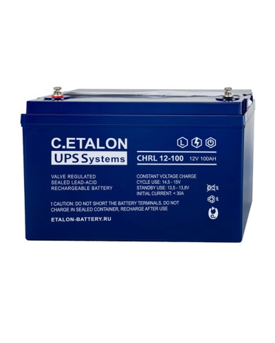 C.ETALON CHRL 12-100. Аккумулятор герметичный свинцово-кислотный. ETALON в Майкопе