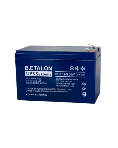 B.ETALON BHR 12-9 34W. Аккумулятор герметичный свинцово-кислотный. ETALON в Майкопе