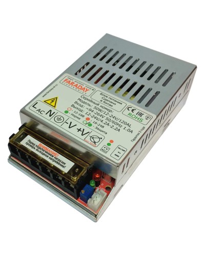 50W/12-24V/120AL. Импульсный блок питания. FARADAY в Майкопе