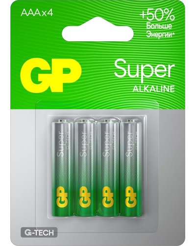GP Super Alkaline 15A AA (GP 15AA21-2CRSBC4), упак. 4 шт. БЛИСТЕР. Алкалиновые батарейки. GP Batteries в Майкопе