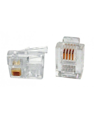 PLUG-6P4C-P-C2-100 (100 шт). Разъем RJ-12. Hyperline в Майкопе