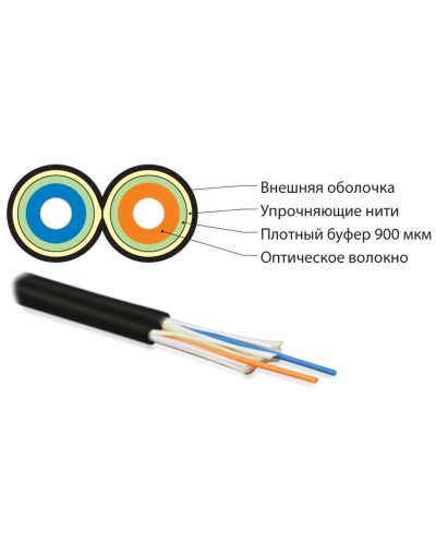 FO-D3-IN-50-2-LSZH-BK. Кабель волоконно-оптический многомодовый. Hyperline в Майкопе