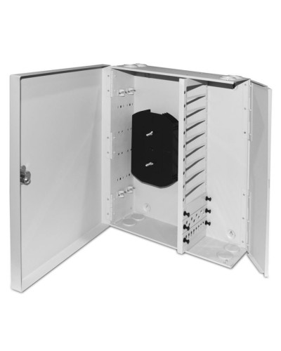 FO-WBX-12xSLT-W140H42-96UN-GY. Кросс оптический настенный. Hyperline в Майкопе