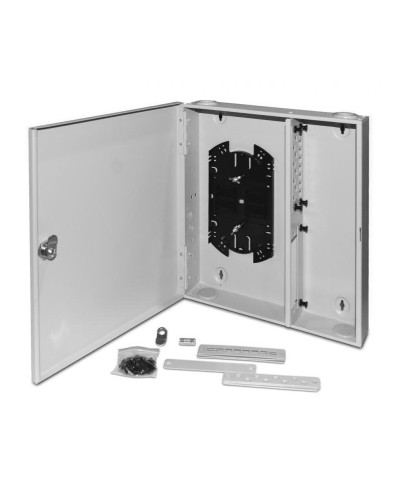 FO-WBX-4xSLT-W140H42-32UN-GY. Кросс оптический настенный. Hyperline в Майкопе