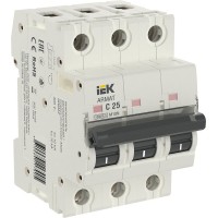 M10N 3P C 25А 10кА ARMAT (AR-M10N-3-C025). Автоматический выключатель. IEK