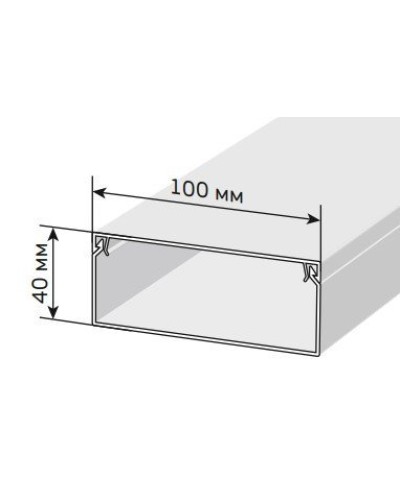 Короб 100х40 ЭЛЕКОР (CKK10-100-040-1-K01). Кабель-канал с двойным замком. IEK в Майкопе