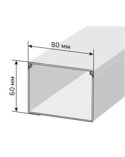 Короб 80х60 ЭЛЕКОР (CKK10-080-060-1-K01-008). Кабель-канал с двойным замком. IEK в Майкопе