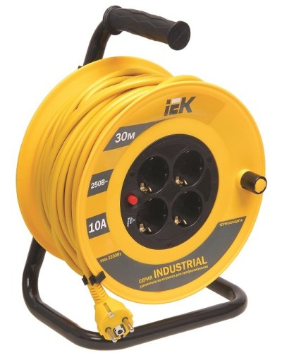 УК50 4 места, 50м (WKP15-16-04-50). Удлинитель на катушке Industrial. IEK в Майкопе
