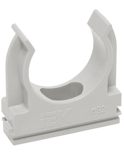 Держатель с защёлкой D32 серый ELASTA (50 шт) (CTA10D-CF32-K41-050). Держатель с защёлкой. IEK в Майкопе
