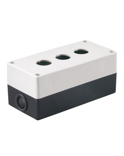 Корпус КП103 для кнопок 3 места белый (BKP10-3-K01). Корпус для кнопочных постов. IEK в Майкопе