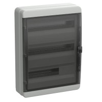 Корпус пластиковый КМПн-54 IP65 TEKFOR (TF5-KP72-N-54-65-K03-K02). Корпус модульный пластиковый черная прозрачная дверь. IEK