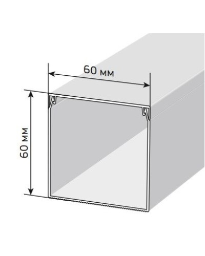 Короб 60х60 ЭЛЕКОР (CKK10-060-060-1-K01). Кабель-канал с двойным замком. IEK в Майкопе