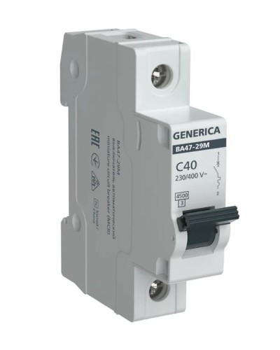 GENERICA ВА47-29М 1P C 40А 4,5кА (MVA21-1-040-C-G). Автоматический выключатель. IEK в Майкопе