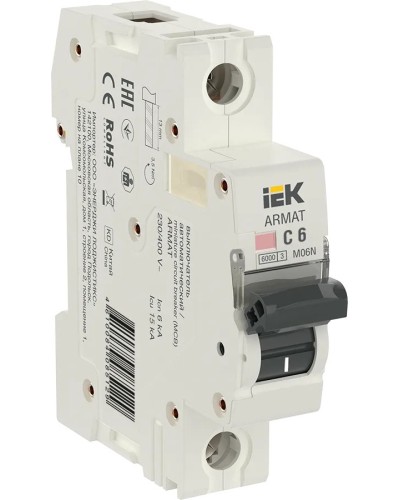 M06N 1P C 6А 6кА ARMAT (AR-M06N-1-C006). Автоматический выключатель. IEK в Майкопе