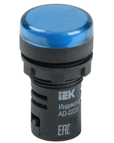 Лампа AD22DS (LED) матрица D22мм синий 24В AC/DC (BLS10-ADDS-024-K07). Светосигнальный индикатор. IEK в Майкопе