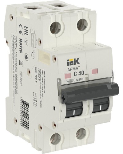 M10N 2P C 40А 10кА ARMAT (AR-M10N-2-C040). Автоматический выключатель. IEK в Майкопе