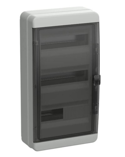 Корпус пластиковый КМПн-36 IP65 TEKFOR (TF5-KP72-N-36-65-K03-K02). Корпус модульный пластиковый черная прозрачная дверь. IEK в Майкопе