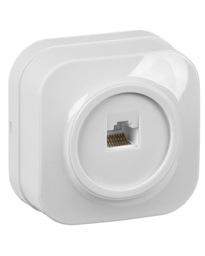 Розетка RJ45 кат.5E о/у РК10-ХБ белый IEK GLORY (EKH10-K01). Розетка компьютерная. IEK в Майкопе