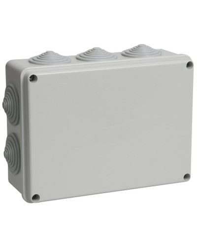 Коробка распаячная КМ41243 190х140х70 открытой проводки IP44 10 гермовводов серая (UKO11-190-140-070-K41-44). Коробка распаячная безгалогенная (HF). IEK в Майкопе