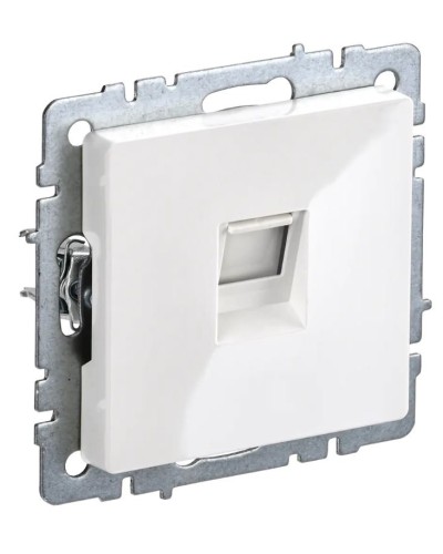 Розетка RJ45 РК10-БрБ кат.5E, белая BRITE (BR-K10-1-K01). Розетка компьютерная. IEK в Майкопе