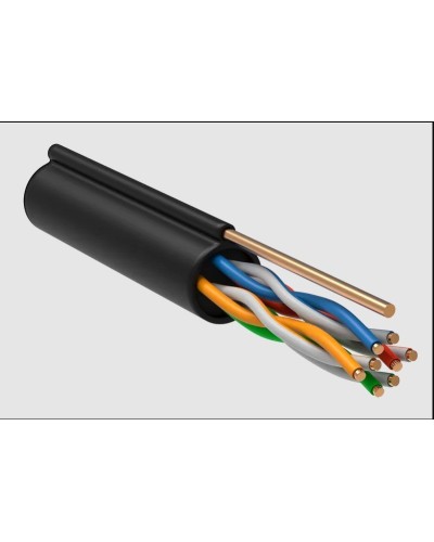 GENERICA U/UTP 5E 24AWG 4PR LDPE трос черный (BC3-C5E04-159-305-R-G). Кабель «витая пара» (LAN) для структурированных систем связи. IEK в Майкопе
